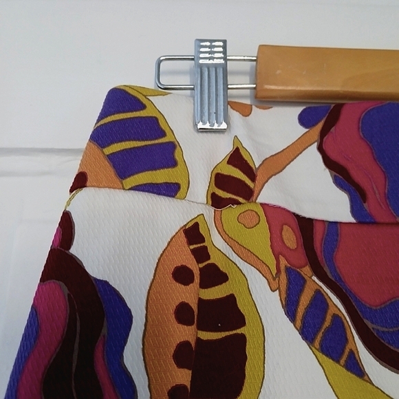 Merona Target Skirt Multicolor Floral Stretch Lined Straight Pencil Size 6 - Picture 4 of 12